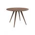 Table ronde Liwa D105 cm en bois foncé