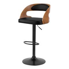 achat chaise pivotante en bois fonce metal mat