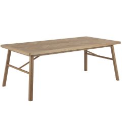 achat table en bois rectangulaire en placage chene et bois d hevea massif 200 cm 8 personnes dino
