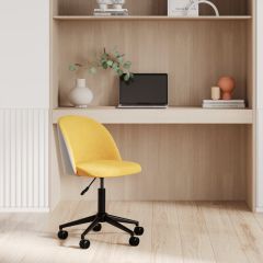 achete chaise de bureau jaune et gris