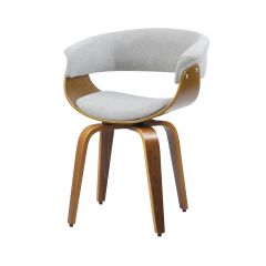 acheter chaise basile gris tissu et bois fonce