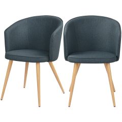 acheter chaise en tissu bleu gris chiara