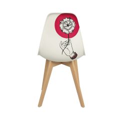 acheter chaise fleur rouge artiste