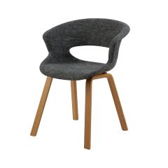 acheter chaise gris fonce en tissu pieds bois