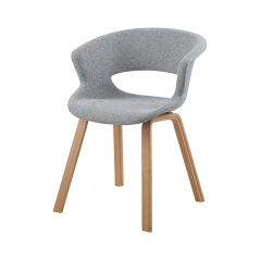 acheter chaise confortable en tissu pieds bois clair