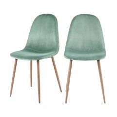 acheter chaise scandinave velours vert d'eau design