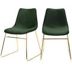 acheter chaise velours vert gaspard