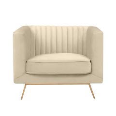 acheter fauteuil beige en velours