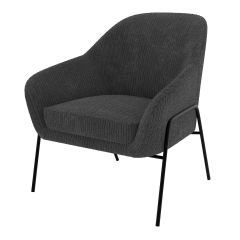 acheter fauteuil confortable gris en velours