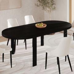 acheter pero table noire en bois de teck
