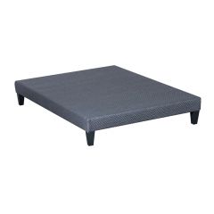acheter sommier gris en tissu 140 x 200 cm