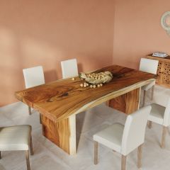 acheter table 8 places en bois de suar 220 cm
