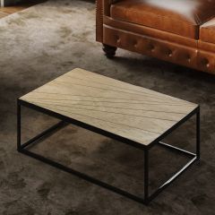 acheter table basse en metal bois clair