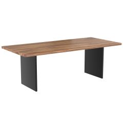 acheter table en bois et metal agung 200 cm