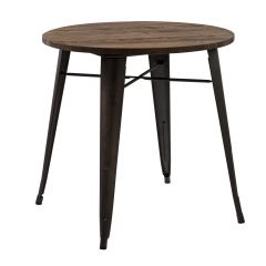 acheter table ronde en bois et metal
