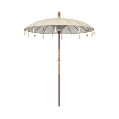 ali parasol boheme en bois et tissu beige blanc details coeur