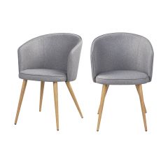 acheter chaise en tissu gris clair chiara
