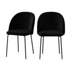 chaise confortable noire laine bouclette confort karl