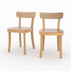 Silla Keno de madera clara (pack de 2)