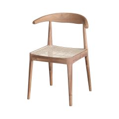chaise en bois de teck et rotin