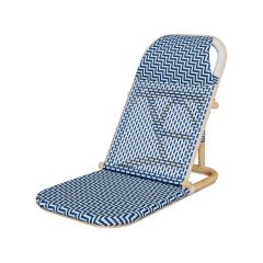chaise favignana de plage pliable bleu marine tissage synth_tique