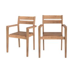 chaise lucia de jardin en bois de teck lot de 2_3