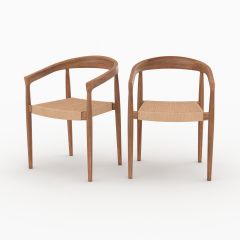 Chaise Bali en bois de teck (lot de 2)