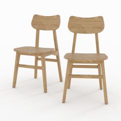 Lot de 2 chaises Kawi en bois massif de mindi