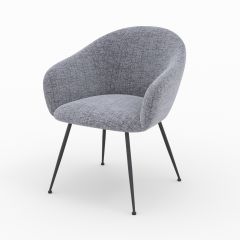 Fauteuil Socky en tissu gris chiné