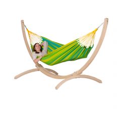 hamac vert simple tissu bois