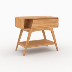 Meuble de salle de bain Kafa en bois de teck 90 cm