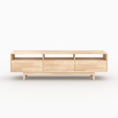 Mueble de TV Gisèle de madera de caucho maciza