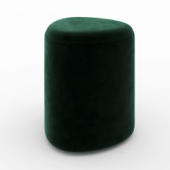 Pouf Emmy triangulaire en velours vert