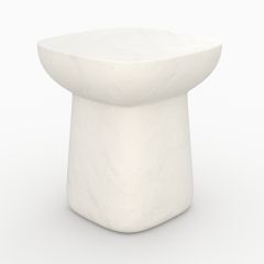 Table d'appoint Samui en béton blanc