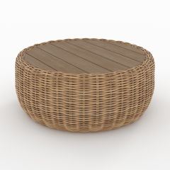 Mesa de jardín Sky de ratán sintético y madera