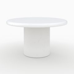 Table basse ronde Lulli en béton blanc cassé