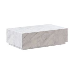 table basse rectangulaire izae blanche en marbre