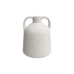 Vase blanc Erell en terre cuite H31cm