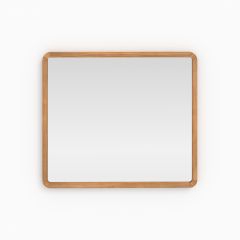 Miroir mural de salle de bain Vea en bois de teck