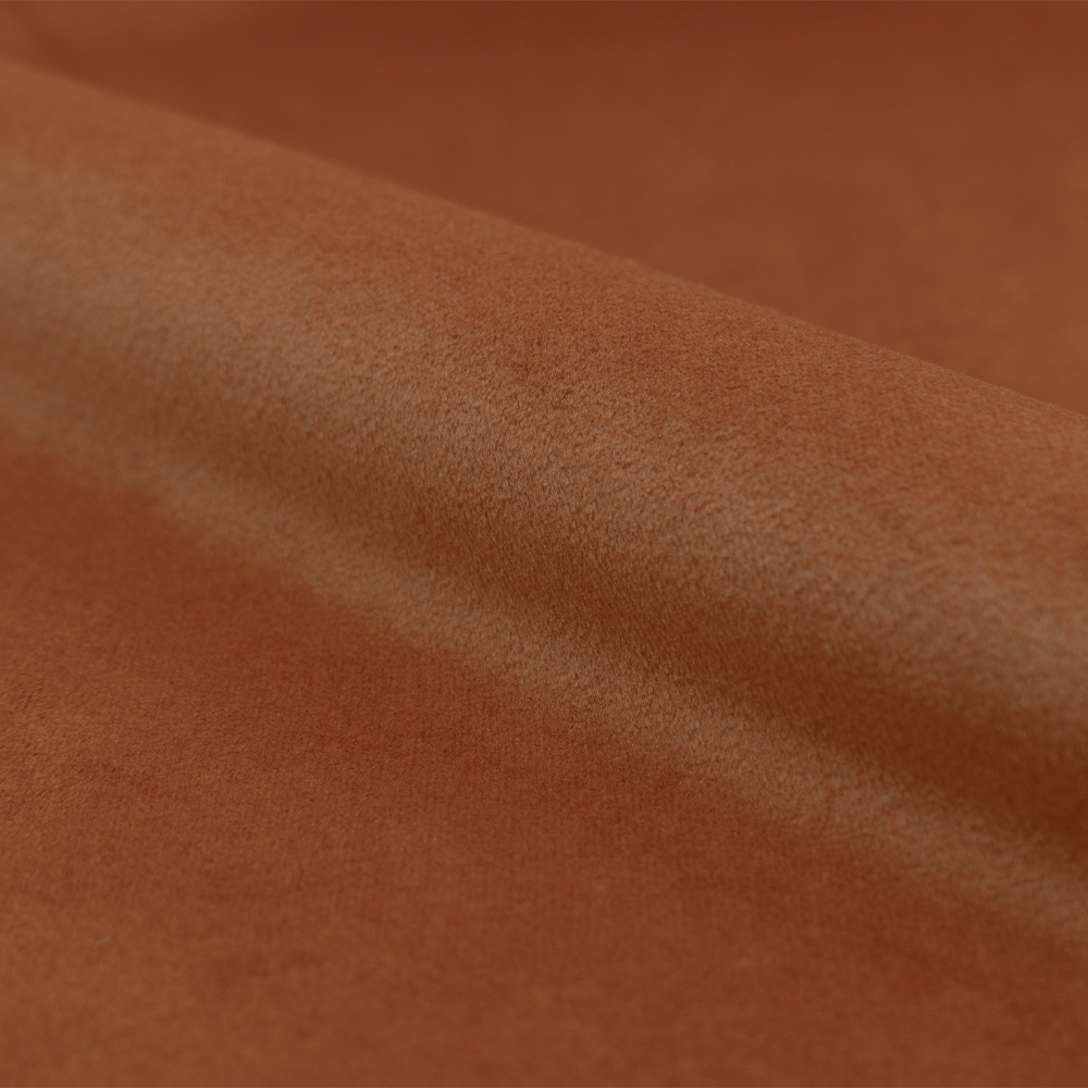 Fauteuil Mona en velours orange curcuma