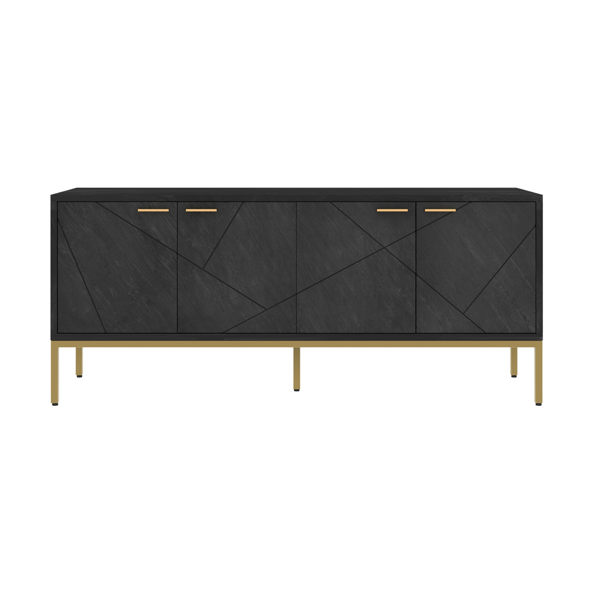 RENDEZ VOUS DECO Meuble TV en ardoise et bois de manguier 135 cm