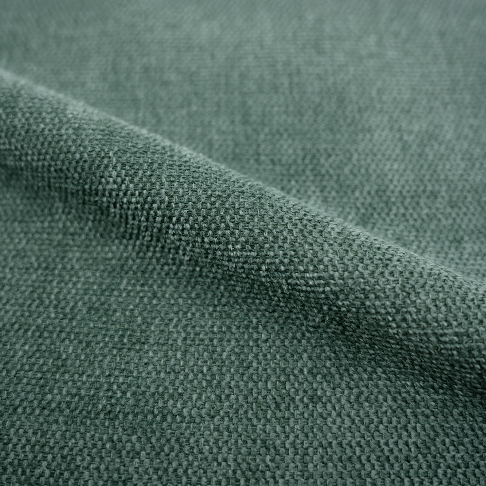 Silla Héloïse de madera hevea y tela verde jaspeada