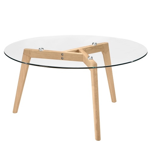 table basse ronde pieds bois 