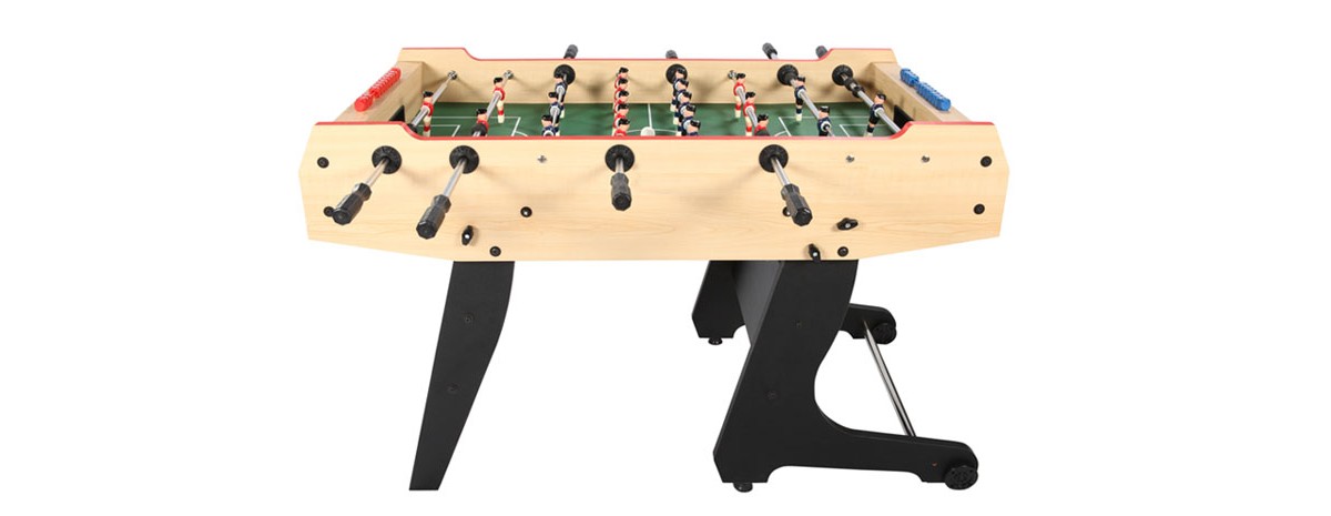 Baby-Foot Pliable Table de Jeu avec 2 balles IDMarket